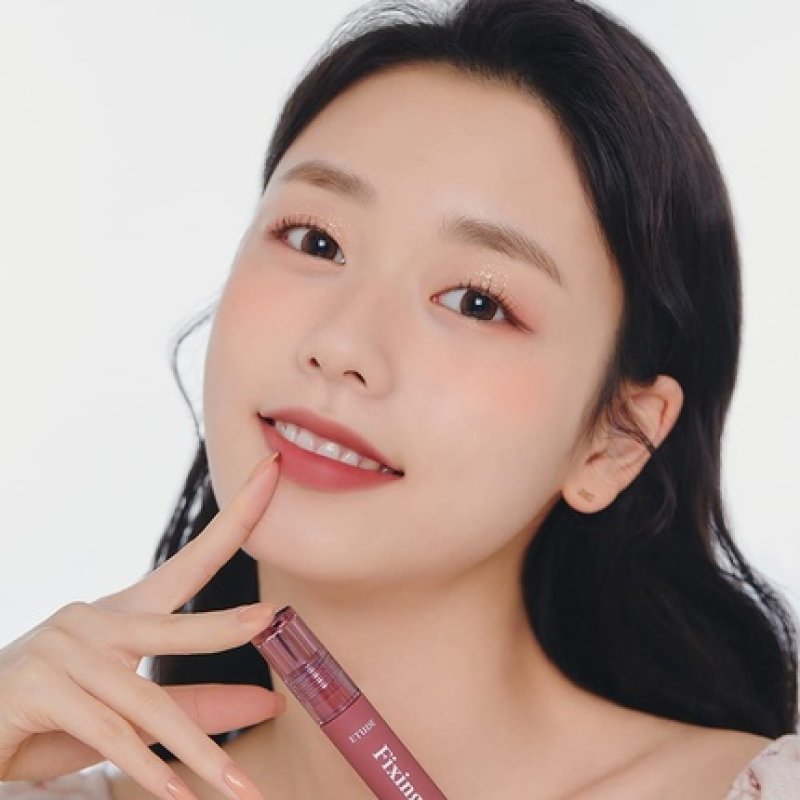 ETUDE Fixing Tint 12 Salmon Brick Long Lasting High Pigmented Liquid Lipstick Waterproof Lightweight Matte Finish Lip