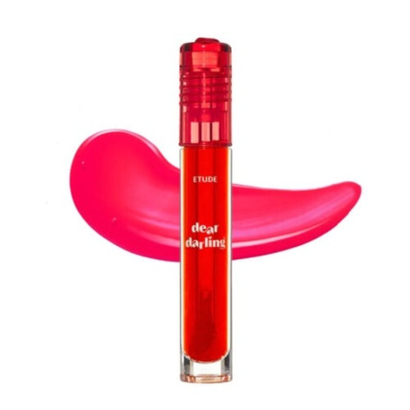 Etude Dear Darling Water Gel Tint 01 Tangerine Red Korean Lip Makeup