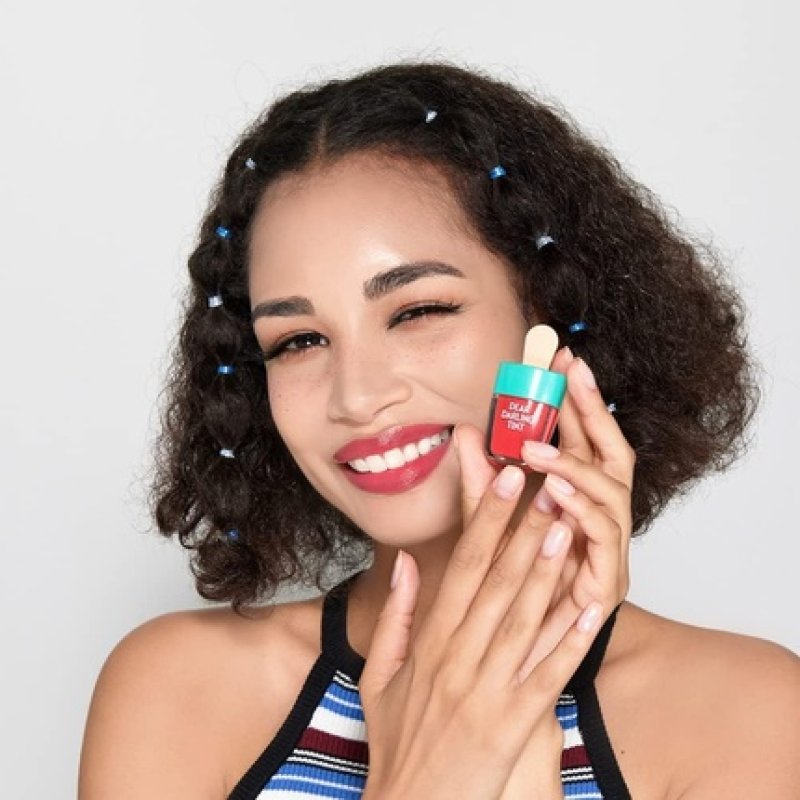 Etude House Dear Darling Water Gel Tint Ice Cream RD307 Watermelon Red 21AD Vivid High-Color Lip Tint with Minerals