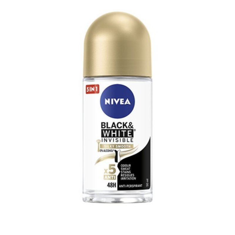 Nivea Invisible Black & White Silk And Smooth 50 Ml Antiperspirant