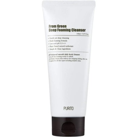 PURITO From Green Deep Foaming Cleanser with Plant-Based Natural Surfactants 150ml pH 5.5
