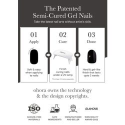 ohora Semi Cured Gel Nail Strips N Cream Indigo