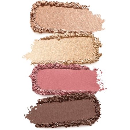 KIKO Milano Bright Quartet Eyeshadow Palette with Four Baked Eyeshadows for Wet and Dry Use Rosy Mauve Variations