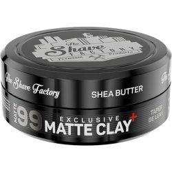 The Shave Factory Exclusive Matte Clay 150ml 99 Taper De Luxe with Shea Butter Extra Hold 150g