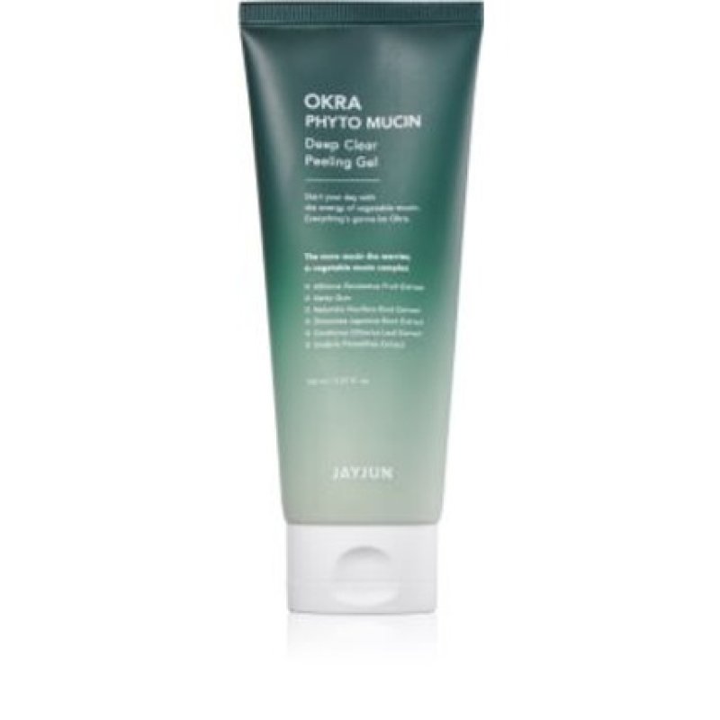 Jayjun Okra Phyto Mucin 150 Ml - Deep Cleansing Gel With Scrub Effect