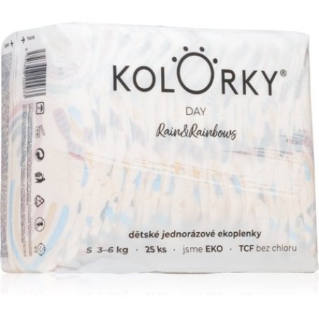 Kolorky Day Rain&Rainbow Disposable Diapers - Size: S (3-6 Kg), Quantity: 25 pcs