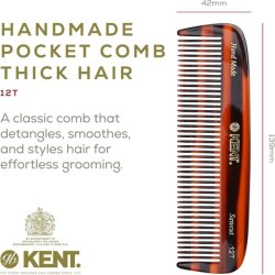 Kent 12T 146mm Medium Coarse Tooth Women's Hair Comb