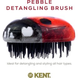 Kent Pebble Lady Bug Travel Hairbrush
