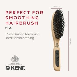 Kent Natural Shine Narrow Grooming Pure Bristle Brush