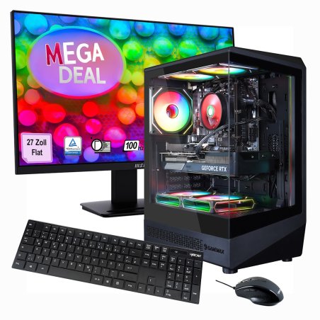 Hyrican Gaming-PC MSI PRO MP273ADE SET AMD Ryzen 7 5700X, 32GB RAM, 1TB M.2 SSD, NVIDIA GeForce RTX 5060, Windows 11