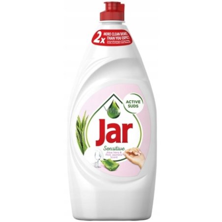 Jar Sensitive Dishwashing Liquid With Aloe & Pink Jasmine, 900 Ml