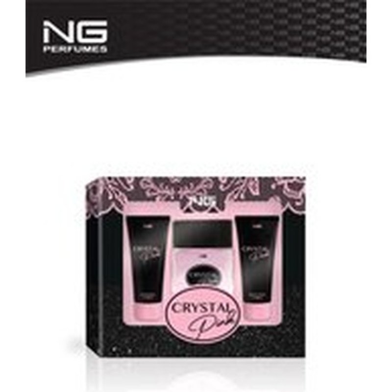 N&G Crystal Pink Giftset - 100ml Eau De Parfum, 50ml Shower Gel, 50ml Body Lotion