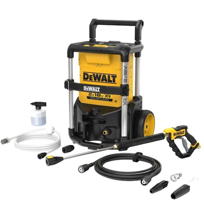 DeWALT DCMPW1600N-XJ pressure washer Compact Battery Yellow