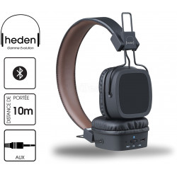 Casque Micro Sans Fil Heden compatible Evolution  Bluetooth rechargeable (Noir)