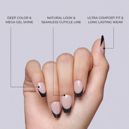 Kiss Salon Acrylic Press On Nails with Nail Glue Included 'Catchy' Purple Medium