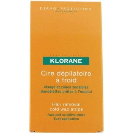Klorane Hair Removal Cold Wax Strips Face And Sensitive Zones