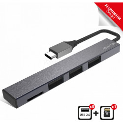 Hub USB 2.0 Type C Advance compatible Xpand Smart - 3 ports Type A + lecteur Micro-SD