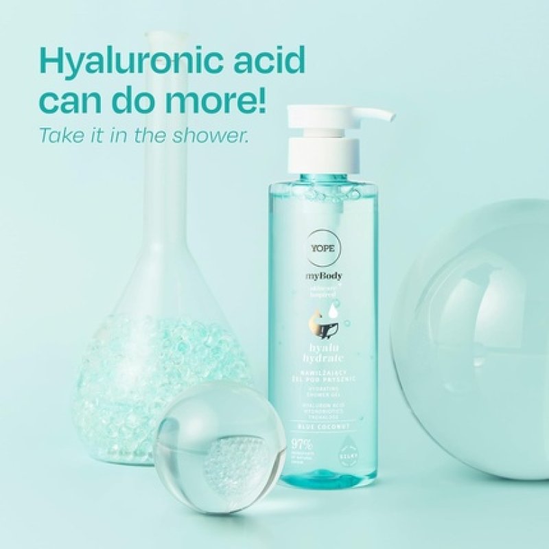 Yope Moisturizing Shower Gel for Dry Skin with Hyaluronic Acid 97 Ingredients