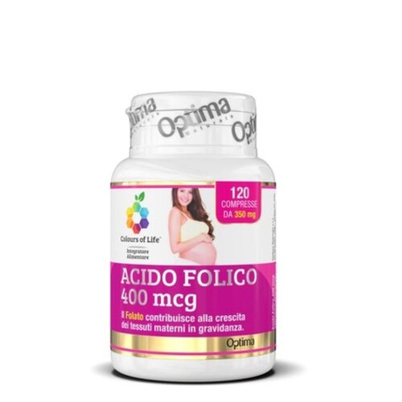 Optima Naturals Folic Acid 120 Capsules Pregnancy Vitamin B9 Vegan