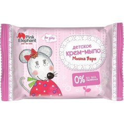 Elfa Pharm Kids Cream Soap Mouse Varya 0% SLS SLES Pink Elephant 90g