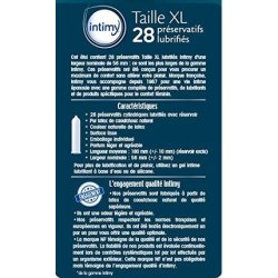 Intimy XL Condoms 28 Count - Lubricated with Reservoir