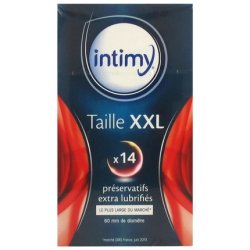 Intimy Size XXL Extra Lubricant Condoms 14 Count