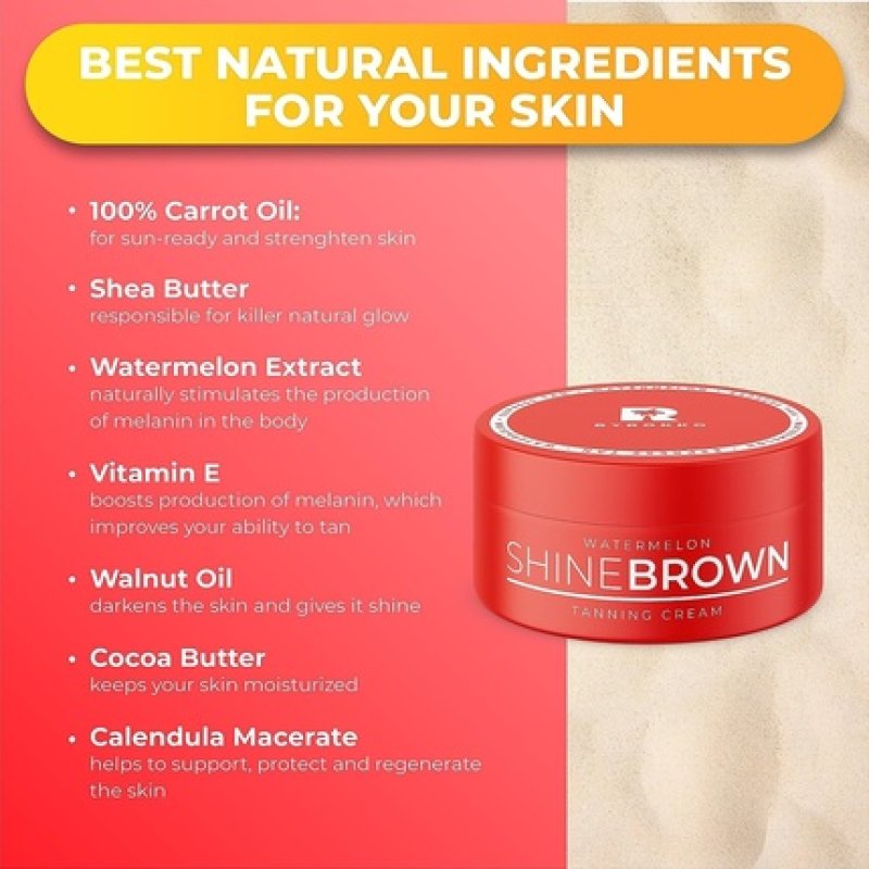 BYROKKO Shine Brown Watermelon Tanning Accelerator Cream 200ml
