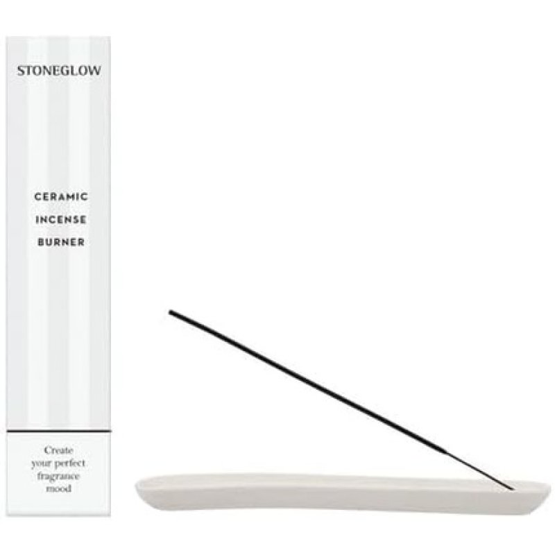 Stoneglow Modern Classics Collection Ceramic Incense Burner 235 x 30mm White