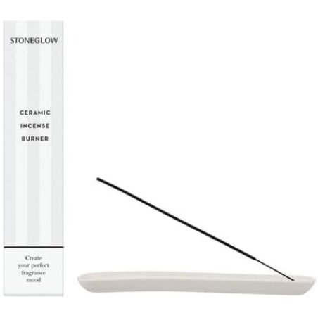 Stoneglow Modern Classics Collection Ceramic Incense Burner 235 x 30mm White