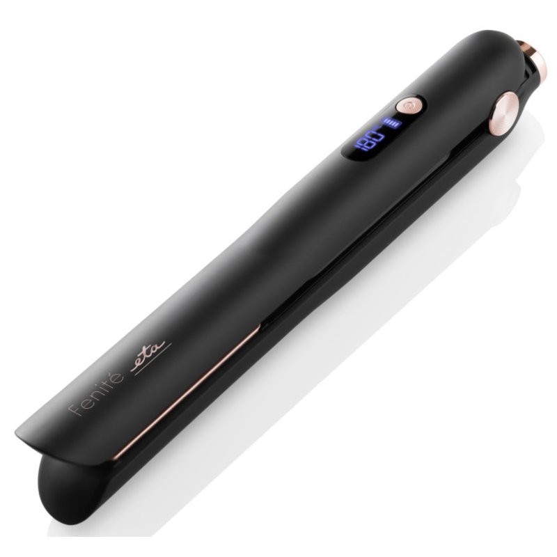 ETA Fenite Black Cordless Hair Straightener with 3 Temperature Settings 150/165/180°C High Quality 3.7V Li-Ion Battery