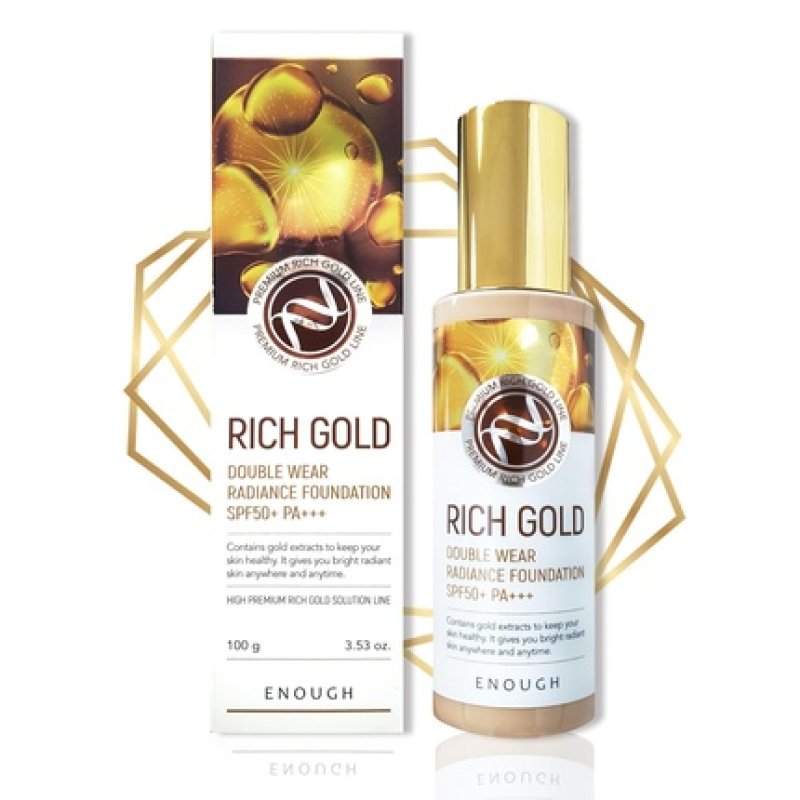 Enough Rich Gold Double Wear Radiance Foundation SPF 50 PA 23 3.53 Oz