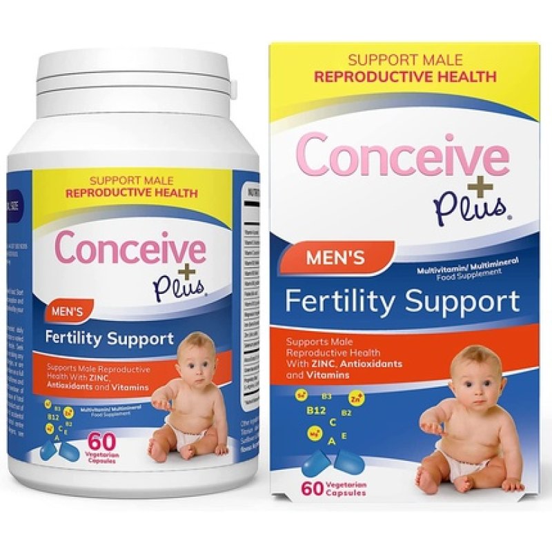 Conceive Plus Men's Fertility Support Vitamin Supplements with Zinc Folate Maca Root Selenium 60 Capsules