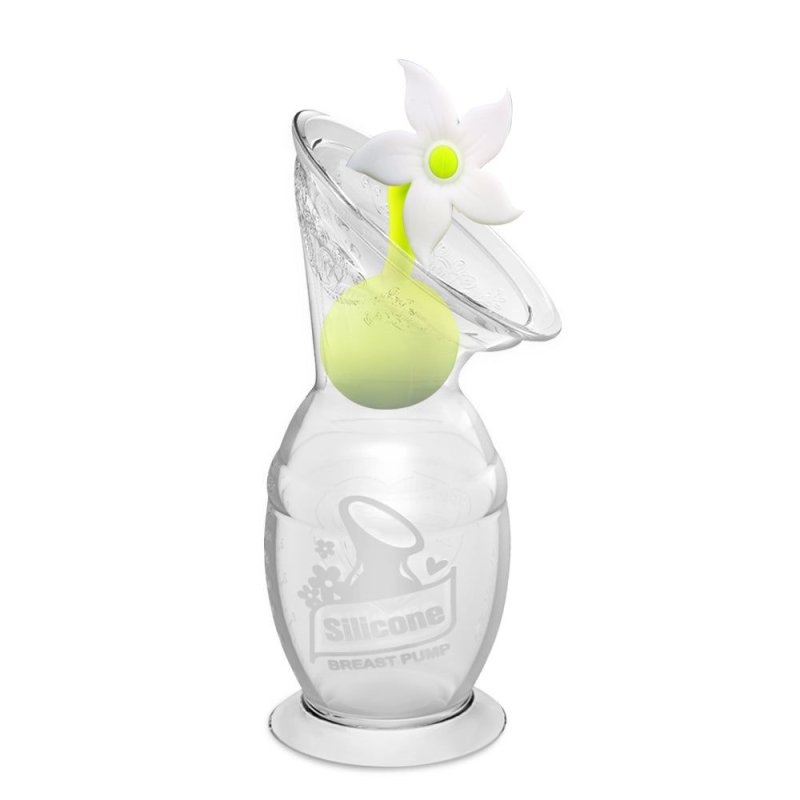 Haakaa - Gen. 2 Silicone Breast Pump & Flower Stopper - White - 150 ml