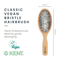 Kent V01 Vegan Boar Bristle Hair Brush with Nylon Pins