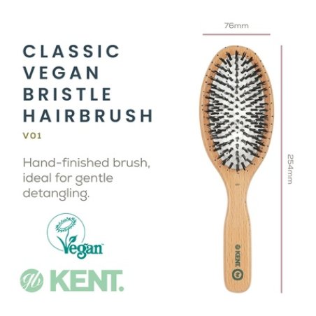 Kent V01 Vegan Boar Bristle Hair Brush with Nylon Pins