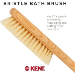 Kent Brushes Natural White Bristle Bath Brush with Beechwood Handle