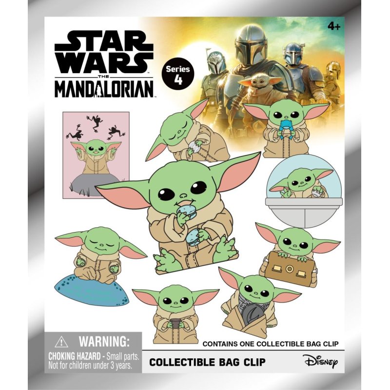 Star Wars - Assortiment en blind box de figurines de sac de collection Le Mandalorien en mousse (Série 4) (24 pcs)