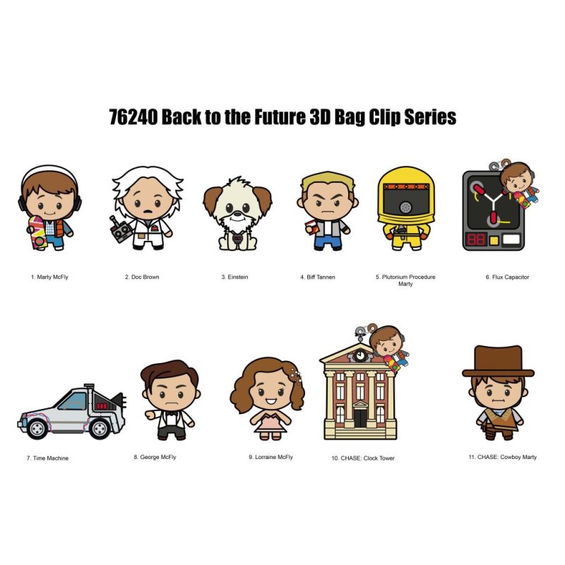 BTTF 40TH ANNIVERSARY - Series 1 - 3D Foam Bag Clip (Display 24 Pcs)