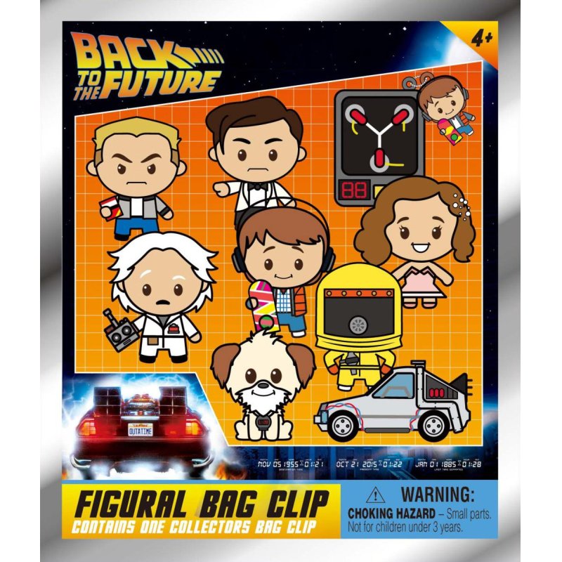 BTTF 40TH ANNIVERSARY - Series 1 - 3D Foam Bag Clip (Display 24 Pcs)