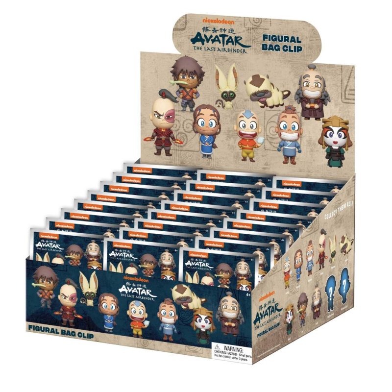 Nickelodeon - Assortiment en blind box de figurines de sac de collection Avatar, le dernier maître de l'air en mousse
