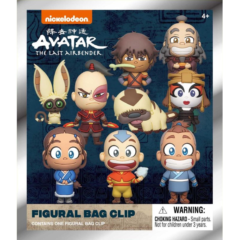Nickelodeon - Assortiment en blind box de figurines de sac de collection Avatar, le dernier maître de l'air en mousse