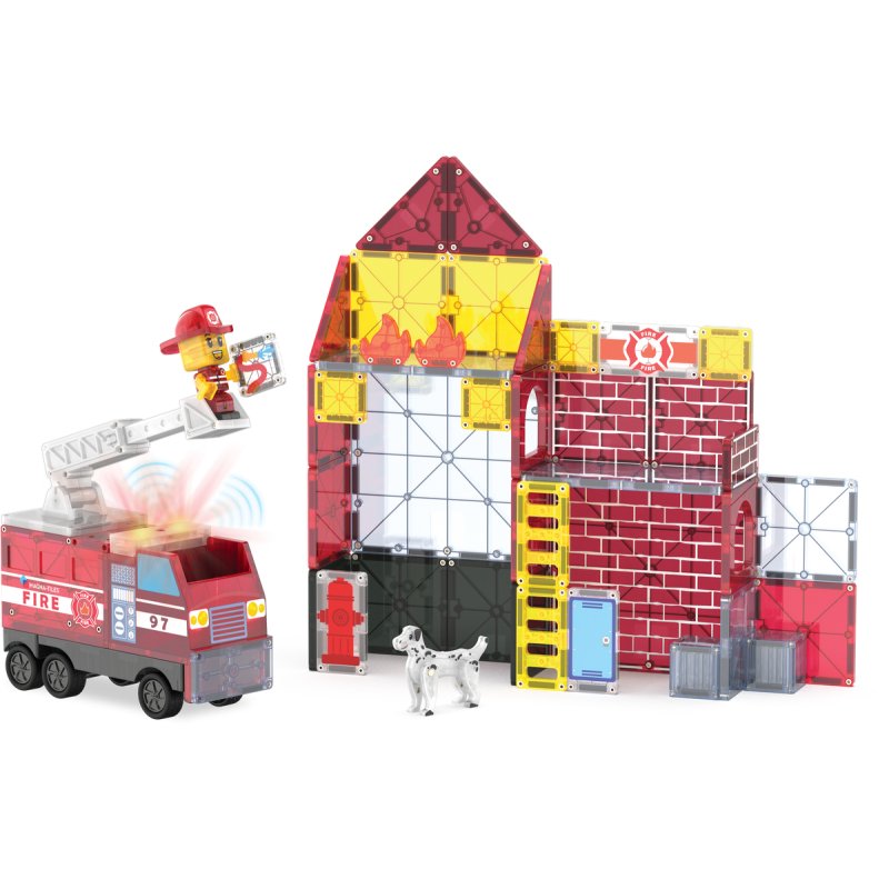 Magna-Tiles Fire Station