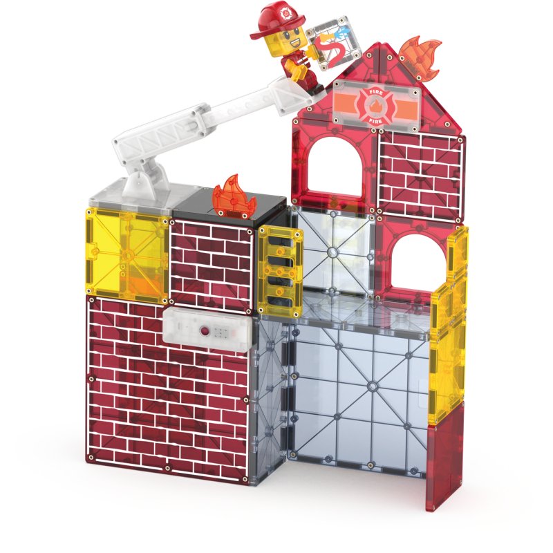 Magna-Tiles Fire Station