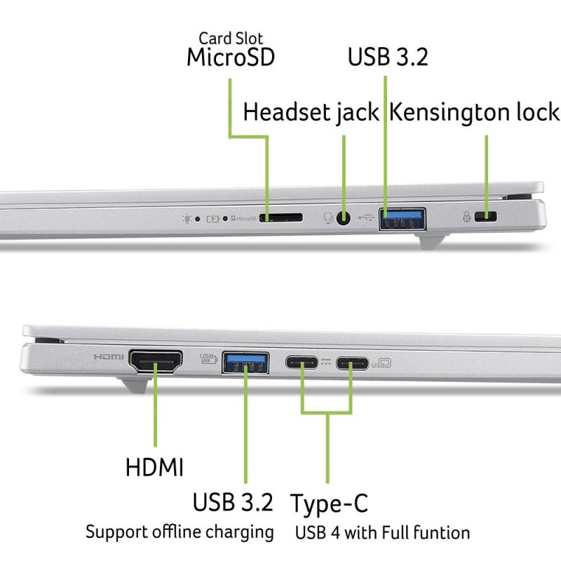 Acer Aspire 14 AI OLED (A14-61M-R2MF) 14,0" WUXGA, OLED, Ryzen AI R5-340 (50 TOPS), 16GB RAM, 1TB SSD, Windows 11