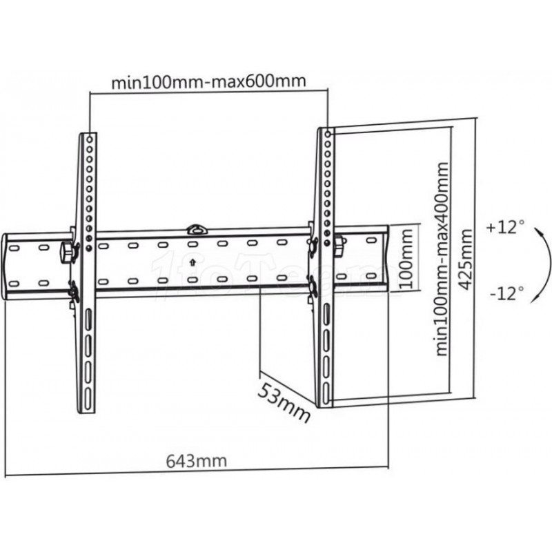 Support mural Maclean MC-668 pour écran plat de 37" à 70" (40kg max)