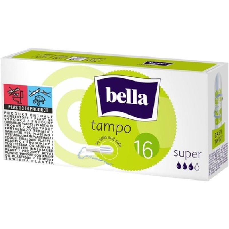 Bella Tampo Super Tampons with Easy-Twist System 16 Pieces