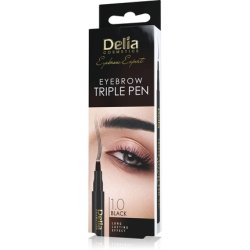Delia Cosmetics Triple Stylist Pen Black Eyebrow Pencil