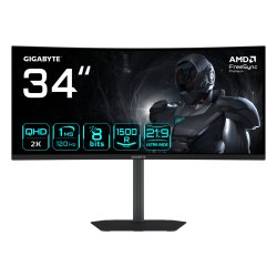 GS34WQCA (86.4 cm (34 Zoll), schwarz, WQHD, VA, Curved, FreeSync-Premium, Adaptive-Sync, 120Hz Panel)