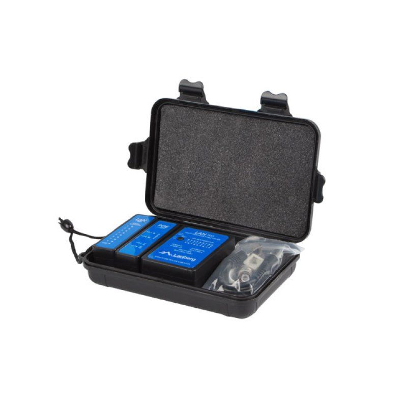 Lanberg NT-0404 testeur de câble réseau Testeur PoE Noir, Bleu