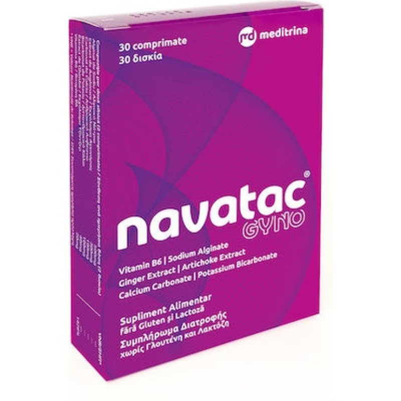Meditrina Navatac Gyno - 30 Tablets For Nausea And Gastroesophageal Reflux